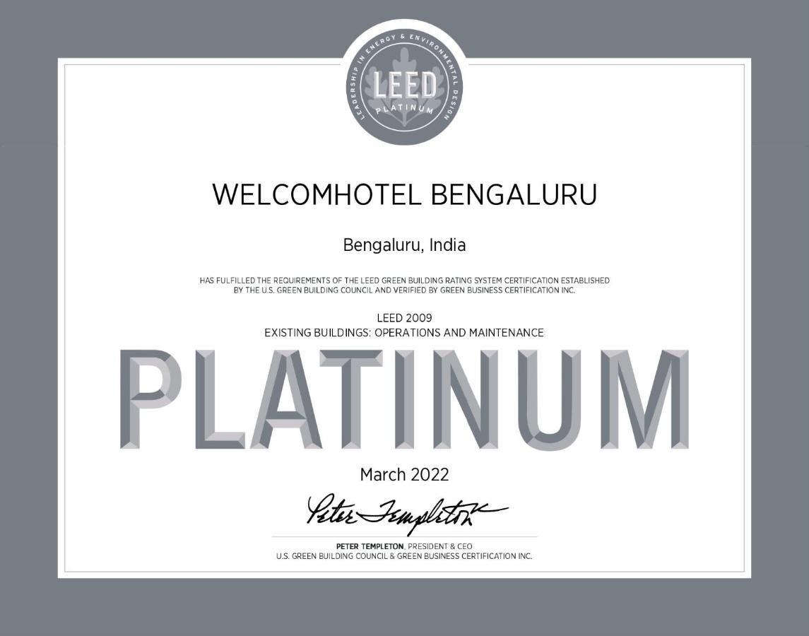 Welcomhotel By Itc Hotels, Richmond Road, Bengaluru Exteriér fotografie Platinum Certificate